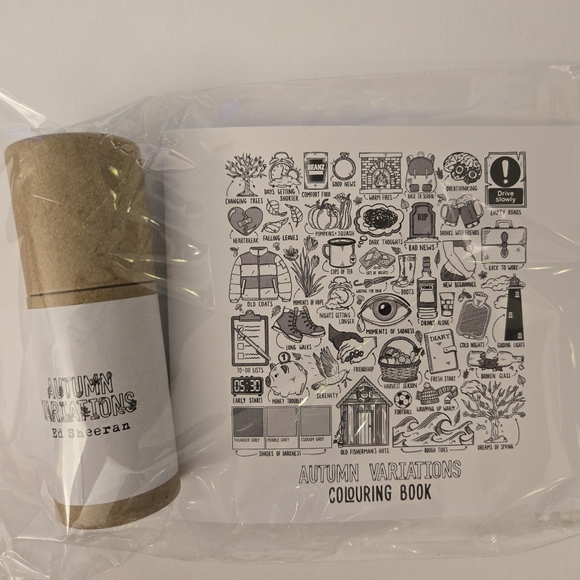SEALED Ed Sheeran Autumn Variations ALBUM & Coloring Set - Picture 3 of 3